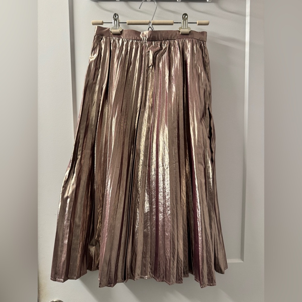 NWT GAP Metallic Pink A-Line Skirt